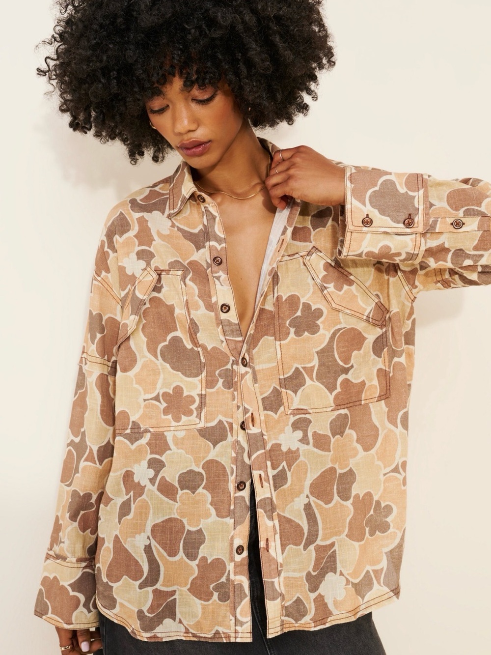 Hidden flower camo shirt